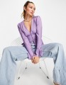 FIOLETOWA BLUZKA V-NECK GUZIKI (44)