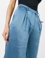 SATYNOWE SPODNIE HIGH WAIST (36)
