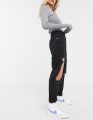 CZARNE MOM JEANS DZIURY (W23L26)