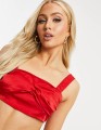 CZERWONY SATYNOWY TOP (36)