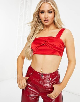 CZERWONY SATYNOWY TOP (36)