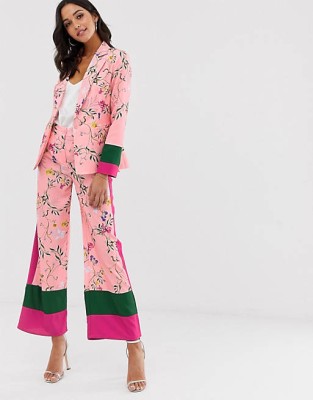 RÓŻOWE SPODNIE FLORAL PRINT (34)