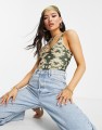 ZIELONE BODY BEŻOWY PRINT (42)