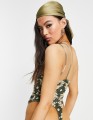 ZIELONE BODY BEŻOWY PRINT (42)