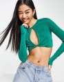 ZIELONY TOP CUT OUT (M)