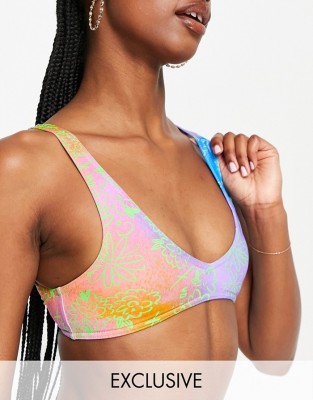 KOLOROWY TOP BIKINI WZÓR (40)