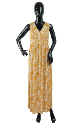 MUSZTARDOWA SUKIENKA FLORAL (38)