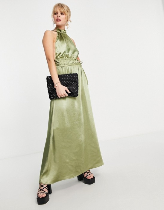 TRAPEZOWA MAXI SUKIENKA BEZ RĘKAWÓW (38)