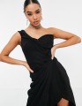 CZARNA SUKIENKA JEDNO RAMIĘ (36)