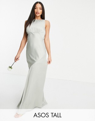 Satynowa sukienka maxi odkryte plecy (38)