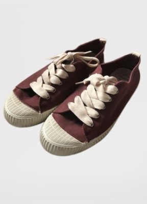 Bordowe sznurowane tenisówki (36)