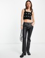 CZARNY DZIANINOWY TOP (40)