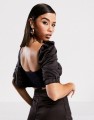 SATYNOWY CZARNY TOP (34)