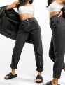 CZARNE MOM JEANS KIESZENIE (28/32)