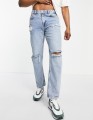 NIEBIESKIE JEANSY DZIURY (W36L32)