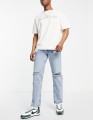 NIEBIESKIE JEANSY DZIURY (W36L32)