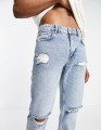NIEBIESKIE JEANSY DZIURY (W36L32)
