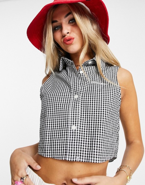 DWUKOLOROWY KOSZULOWY TOP (42)