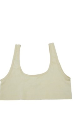 Kremowy bralet prążki (M/L)