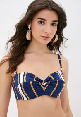 Granatowy satynowy top bikini (S)