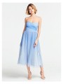 Guess Blue Pleated Mid Length Dress W0GK1IWCVB0 F7F.jpg