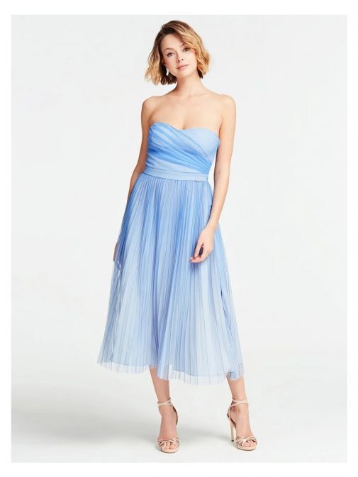Guess Blue Pleated Mid Length Dress W0GK1IWCVB0 F7F.jpg