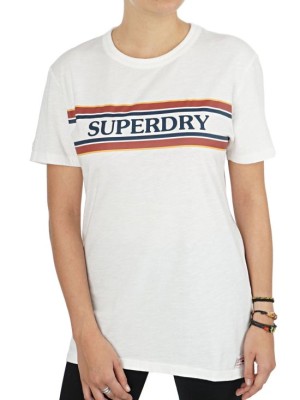 Biały luźny t-shirt logo (40)