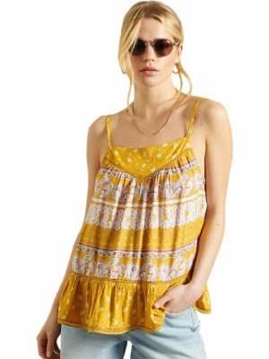 Musztardowa bluzka ramiączka (42)