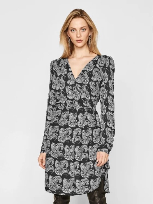 CZARNA SUKIENKA PRINT (S)