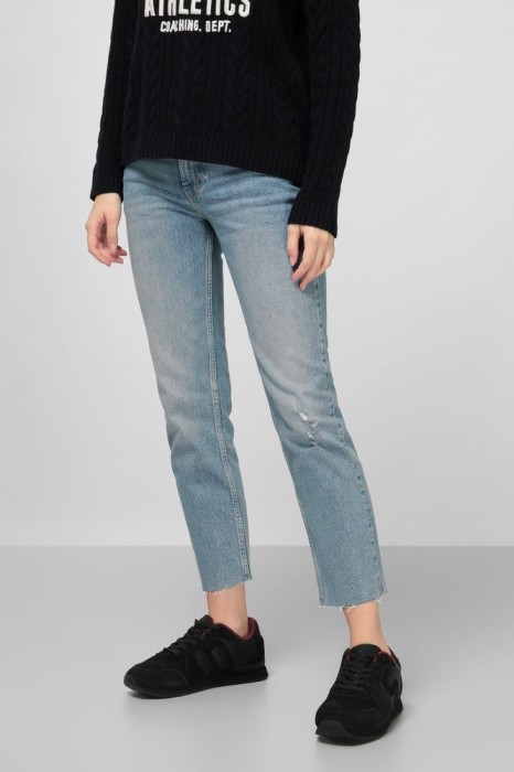 NIEBIESKIE PROSTE JEANSY (W28L32)