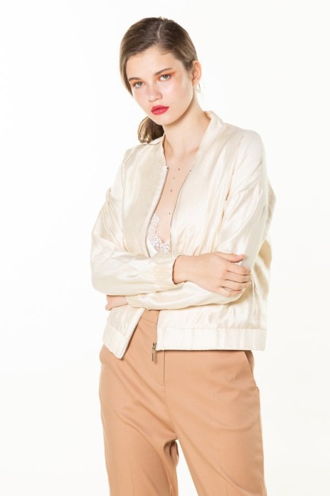 KREMOWA KURTKA BOMBER (L)