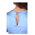 BŁĘKITNY SATYNOWY TOP WIĄZANIE (40)