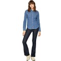 GRANATOWE JEANSY DZWONY (W25L34)