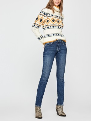 Niebieskie proste jeansy (24/32)
