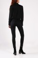 CZARNE JEANSY LAMPASY (W25L28)