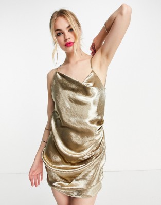 Satynowa sukienka mini (34)