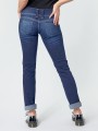 GRANATOWE PROSTE JEANSY (W25L32)