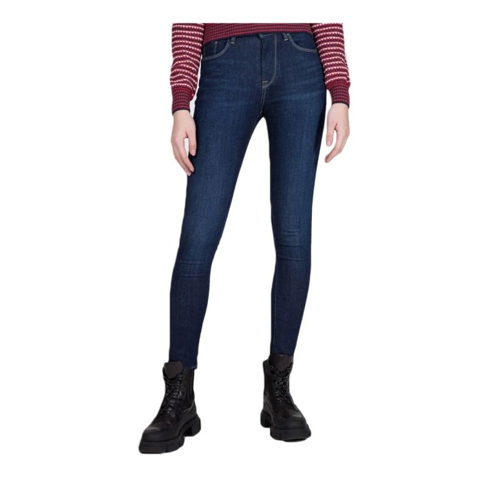 GRANATOWE JEANSY WYSOKI STAN (W24L30)