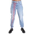 JASNONIEBIESKIE JEANSY NAPISY (W26L32)