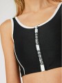 CZARNY TOP ZAMEK (XS)