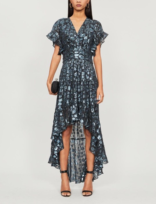 ASYMETRYCZNA SUKIENKA METALICZNA (XS)