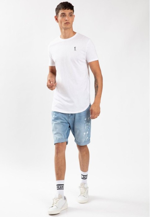 NIEBIESKIE SZORTY JEANSOWE DZIURY (W32)