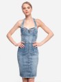 SUKIENKA OŁÓWKOWA JEANS (38)