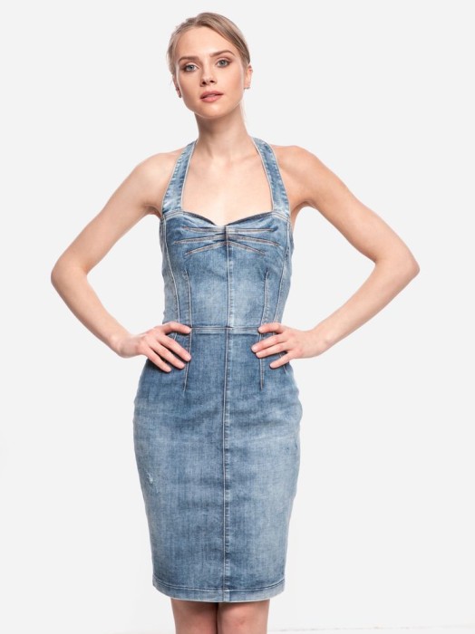 SUKIENKA OŁÓWKOWA JEANS (38)