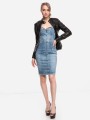 SUKIENKA OŁÓWKOWA JEANS (38)