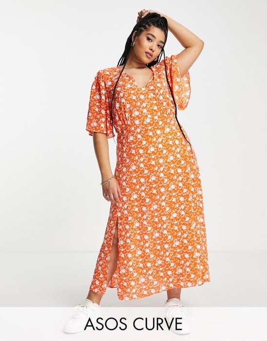 POMARAŃCZOWA SUKIENKA ROZCIĘCIA (46)