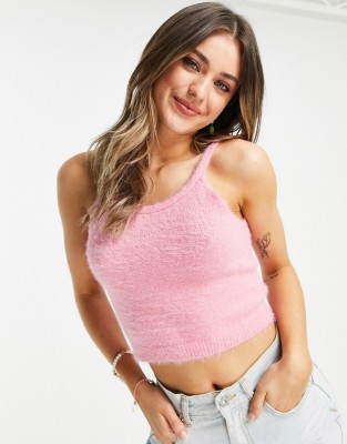 Dzianinowy różowy top (38)