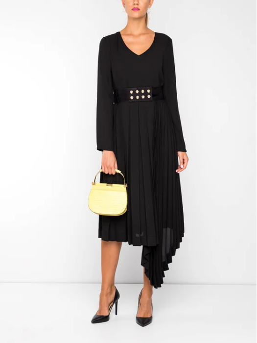 CZARNA SUKIENKA PASEK (M)