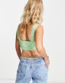 BIAŁY TOP FLORAL PRINT (L)