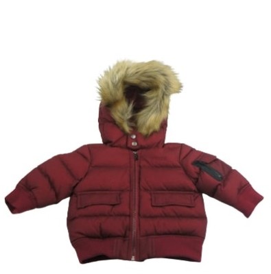 Puchowa kurtka kaptur futro (3-6M)